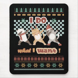 Grappige dabbing kat - Ik doe wat ik wil Muismat