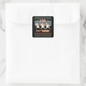 Grappige dabbing kat - Ik doe wat ik wil Vierkante Sticker (Tas)