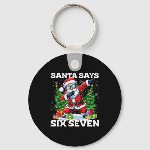 Grappige Dabbing Kerstman Zegt Zes Zeven 67 Meme K Sleutelhanger
