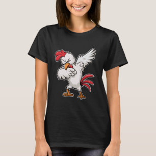 Grappige Dabbing Kippen Boerderij Dier Dab Dans Hu T-shirt