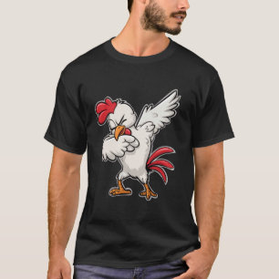 Grappige Dabbing Kippen Boerderij Dier Dab Dans Hu T-shirt