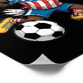 Grappige Dabbing Ld Eagle Usa Voetbal - Usa Vlag V Poster (Hoek)