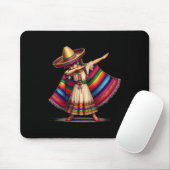 Grappige Dabbing Mexicaanse Poncho Sombrero Cinco Muismat (Met muis)
