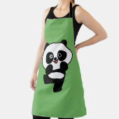 Grappige Dabbing Panda Moppig Dier Dans Ontwerp Schort (Insitu)