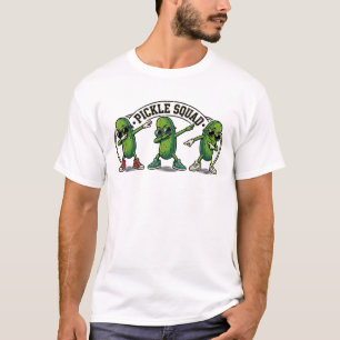 Grappige Dabbing Pickle Squad Retro T-shirt