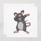 Grappige Dabbing Rat Dab Dans Muis Liefhebber Cade Kaart (Voorkant / Achterkant)