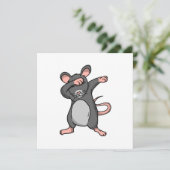 Grappige Dabbing Rat Dab Dans Muis Liefhebber Cade Kaart (Staand voorkant)