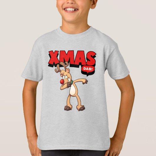Grappige Dabbing Rendier Kerstmis T-shirt (Voorkant)