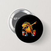 Grappige Dabbing Taco Cinco De Mayo Jongens Mannen Ronde Button 5,7 Cm (Voorkant /achterkant)