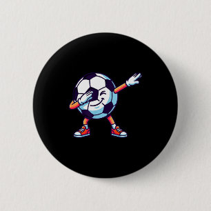 Grappige Dabbing Voetbal Cartoon Srt Cadeau Kinder Ronde Button 5,7 Cm