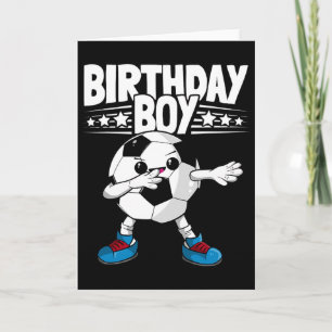 Grappige Dabbing Voetbal Verjaardag Jongen Kindere Kaart
