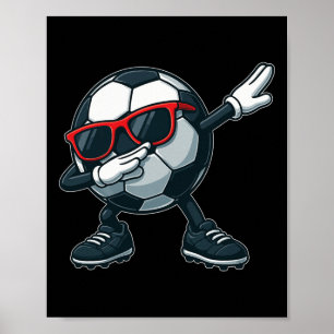 Grappige Dabbing Voetbalshirt Voor Jongens Mannen Poster