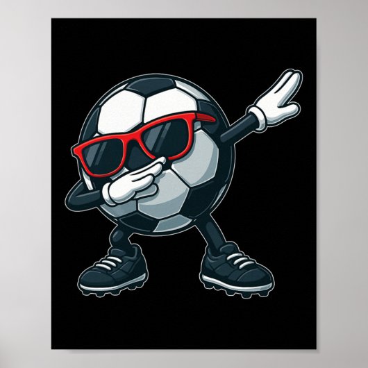 Grappige Dabbing Voetbalshirt Voor Jongens Mannen Poster (Voorkant)