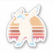 Grappige Dabbing YETI Tiener Grafische Cartoon Coo Sticker (Voorkant)