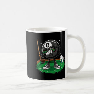 Grappige dabbingende 8 ball pool speler biljart te koffiemok