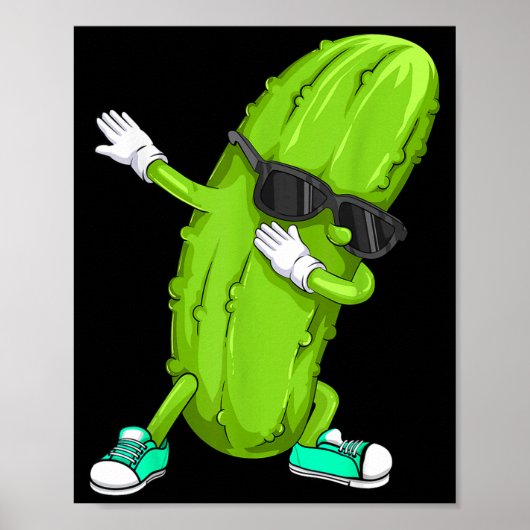 Grappige dabende augurk cadeau _ schattige dansend poster (Voorkant)