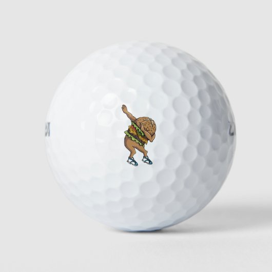 grappige dablishamburger golfballen (Voorkant)