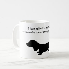 Grappige Dachshond Auto Verzekering Humor Koffiemo Koffiemok
