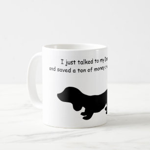 Grappige Dachshond Auto Verzekering Humor Koffiemo Koffiemok
