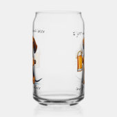 Grappige Dachshond Blikvorm Glas (Rechts)