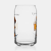 Grappige Dachshond Blikvorm Glas (Links)