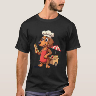Grappige Dachshond Hond Worst Hotdog Sandwich T-shirt