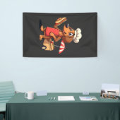 Grappige Dachshond Hond Worst Sausage Hotdog Sandw Spandoek (Beurs)