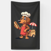 Grappige Dachshond Hond Worst Sausage Hotdog Sandw Spandoek (Verticaal)