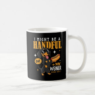 Grappige Dachshond Wiener Dog Handvol grapjestruik Koffiemok