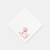 Grappige Dachshund Bruiloft Servet (Hoek)