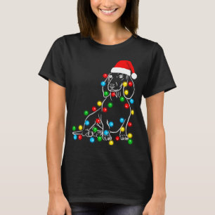 Grappige Dachshund Christmas Tree Lights Led Dog D T-shirt