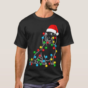 Grappige Dachshund Christmas Tree Lights Led Dog D T-shirt
