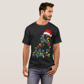 Grappige Dachshund Christmas Tree Lights Led Dog D T-shirt (Voorkant volledig)