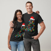 Grappige Dachshund Christmas Tree Lights Led Dog D T-shirt (Unisex)