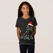 Grappige Dachshund Christmas Tree Lights Led Dog D T-shirt (Voorkant volledig)