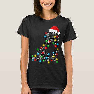 Grappige Dachshund Christmas Tree Lights Led Dog D T-shirt