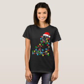 Grappige Dachshund Christmas Tree Lights Led Dog D T-shirt (Voorkant volledig)