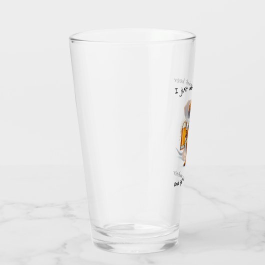 Grappige Dachshund Glas (Rechts)