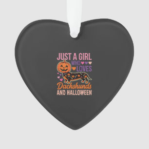 Grappige Dachshund Halloween Pompoen Hond Liefhebb Ornament