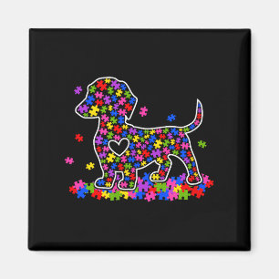 Grappige dachshund hond autisme bewustzijn puppy l magneet