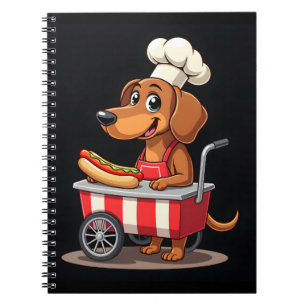 Grappige Dachshund Hond Hotdog Sandwich Weenie Wor Notitieboek