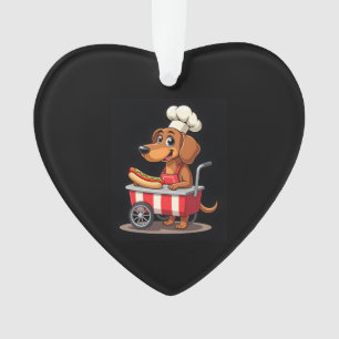 Grappige Dachshund Hond Hotdog Sandwich Weenie Wor Ornament
