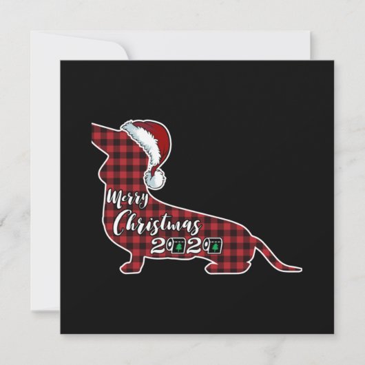 Grappige Dachshund Hond Kerstmis Notitiekaartje (Voorkant)