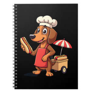 Grappige Dachshund Hond Worst Sausage Hotdog Sandw Notitieboek