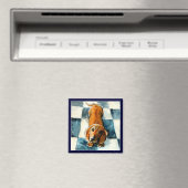 Grappige Dachshund hondenmagneet Magneet (Insitu (Vaatwasser))