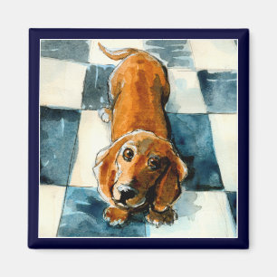 Grappige Dachshund hondenmagneet Magneet