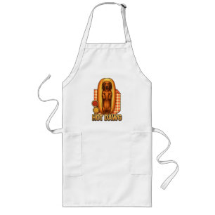 Grappige Dachshund Hot Dog Parodie Lieve Hond Lang Schort