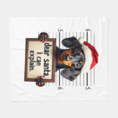 Grappige Dachshund Kerst Meneer Claus Ik Kan Het U Fleece Deken (Voorkant (Horizontaal))