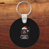 Grappige Dachshund Kerst Meneer Claus Ik Kan Het U Sleutelhanger (Voorkant)
