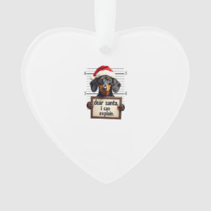 Grappige Dachshund Kerstmis Lieve Sint Ik Kan Het Ornament